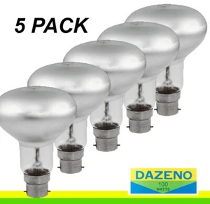 5 x 100W Incandescent R80 Reflector Light Globes Bulbs Bayonet B22 BC Dimmable - Picture 1 of 6