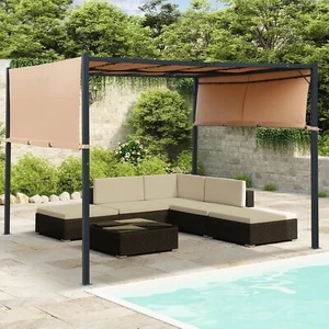 10'x10' Outdoor Heavy-Duty Pergola Waterproof Gazebo Metal Frame Patio Canopy - Picture 1 of 10