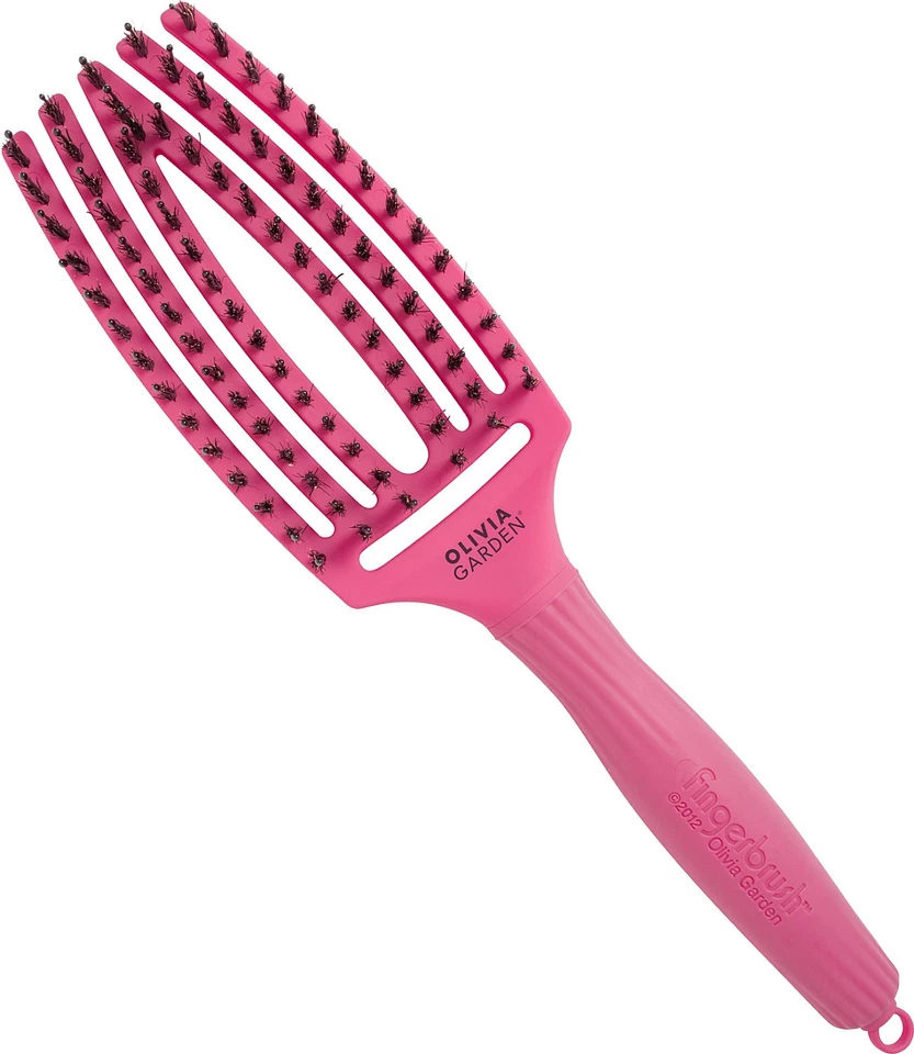 Olivia Garden Fingerbrush Combo Medium Hot Pink