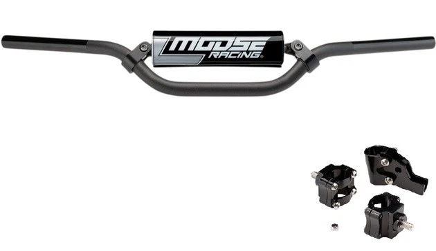 Sistema de manillar y kit de montaje Moose negro para Yamaha PW50 Y-Zinger Foto 1 de 1
