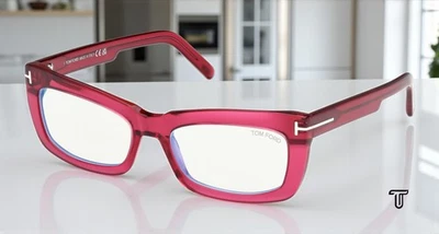 Gafas para mujer Tom Ford FT5966 B 075 BB brillantes fuxia 55 mm Foto 1 de 4