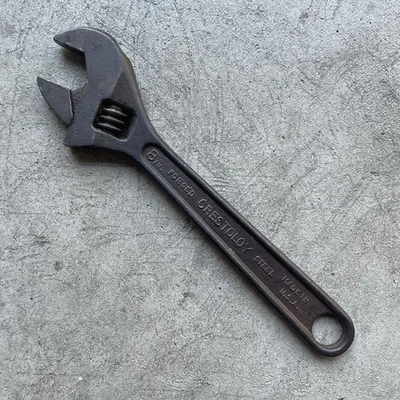 Винтажный регулируемый гаечный ключ Crescent Crestoloy 10 дюймов черный оксид сделано в США - Изображение 1 из 4