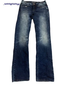 Silver Jeans Suki Super Stretch Womens Size 28x33 Mid Rise Boot Denim - Picture 1 of 8
