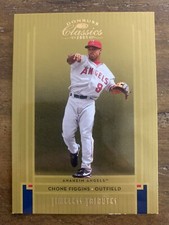 CHONE FIGGINS #'d 48/50 2005 Donruss Classics Timeless Tributes #159 Angels