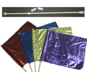 Tissue Lame/Color Guard/Praise & Worship Liturgical Dance Flag & pole :) - Picture 1 of 1
