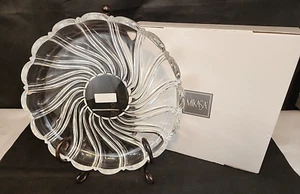 Mikasa Clear Glass Peppermint Swirl 13 1/4" Circle Platter Vintage Heavy Glass - Picture 1 of 16
