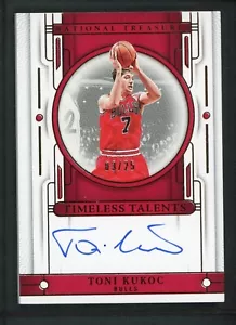 2023-24 TONI KUKOC 03/25 AUTO PANINI NATIONAL TREASURES TIMELESS TALENTS - Picture 1 of 2