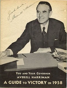 1958 AVERELL HARRIMAN SIGNED CAMPAIGN COVER - Picture 1 of 2