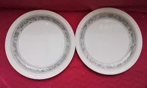 2 x Vintage 1980s Biltons Coloroll  10" Dinner  Plates Gray Marble Pattern  - Picture 1 of 2