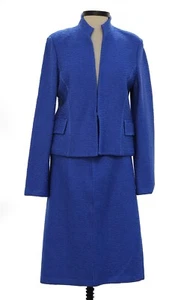 St John Strick lila Strick Rock Anzug Casia blau Größe 8 neu ohne Etikett UVP $ 290 - Bild 1 von 6