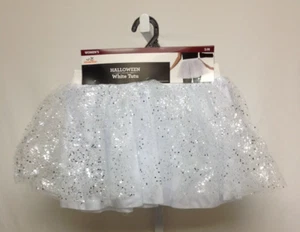 Way To Celebrate Womens Tutu Halloween Costume Accessory Glitter White Size S/M - Picture 1 of 5