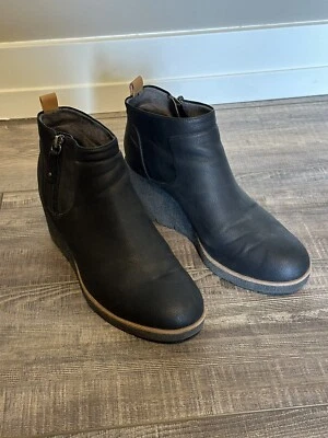 Dr. Scholl's Shoes Womens Bianca Ankle Boots Black Size 8 Wedge Zip Up - Image 1 of 4