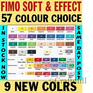 1 Block FIMO SOFT & EFFECTS polymer clay 48+ COLOURS & fast posting