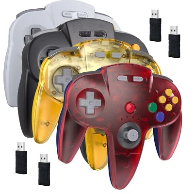 2.4G Wireless N64 Controller w/ Rumble Pak for Nintendo N64 or USB For Switch - Image 1 of 4