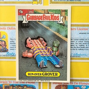 TOPPS 1987 Mülleimer Kinder 10. Serie Run-Over Grover Karte 395b - Bild 1 von 3