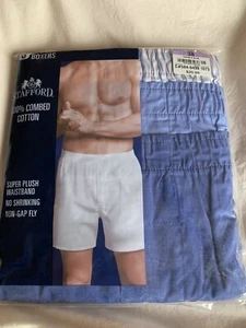 Vintage Stafford Boxer Shorts 3 Pair Men’s Size 38 Various Print 100% Cotton NWT - Picture 1 of 2