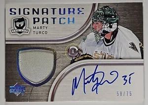 MARTY TURCO 2005-06 UD The Cup Signature Patch On-Card Auto 58/75 Dallas Stars - Picture 1 of 2
