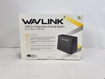 USB 3.0 to SATA Single-Bay External Hard Drive Docking Station 2.5/3.5" SSD HDD - Image 1 of 4