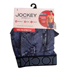 Calzoncillos boxer Jockey para hombre activos de microfibra elásticos azul gris abstracto talla pequeña - Imagen 1 de 2