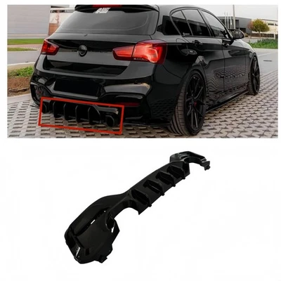 For 2015-2019 BMW F20 F21 118i 120i 125i M Sport Gloss Black Bumper Diffuser Foto 1 de 4