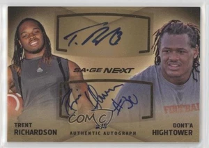2012 SAGE Next Dual /5 Trent Richardson Dont'a Hightower #DA-52 Rookie Auto RC - Picture 1 of 3
