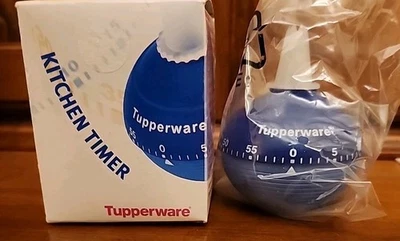 Tupperware Decorador Gourmet Temporizador de Cocina Azul y Blanco Nuevo  Foto 1 de 4