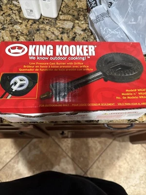 NUEVO Quemador de fundición de baja presión King Kooker WKAF2B 6" con bloque de orificio Foto 1 de 4