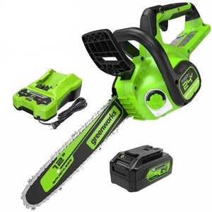 Greenworks 12In 24V Cordless Chainsaw With 4Ah Battery & Charger Kit - Picture 1 of 4