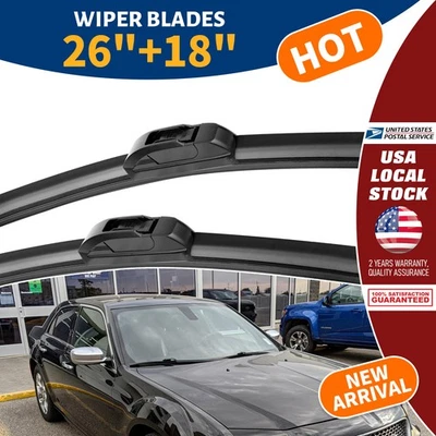 New 26"&18"Premium Windshield Wiper Blades U-Hook For Kia Optima 2016-2018 - Image 1 of 4