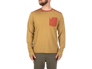 Simms Men's Henry's Fork Crew Shirt (Camel Heather) Large 13577-1007-40 - Picture 1 of 4