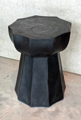 Getriebehocker, Pflanzensäule, Hocker, Holz, H.50 cm, Beistelltisch, Sitzmöbel - Bild 1 von 4