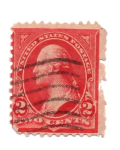 1897 STAMP US SCOTT 267 "Washington" 2 CENT USED Perf 12 (a3) - Imagen 1 de 1