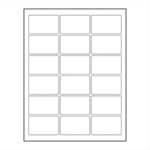 2,5x1,563" Abgerundete Rechteckige Etiketten mit DAUERHAFTEM Kleber 10 Blatt = 180 Etiketten - Bild 1 von 2