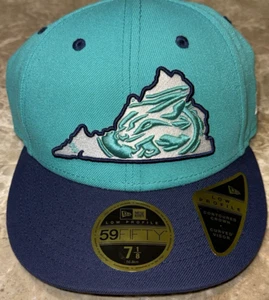 Lynchburg Hillcats Hat Cap New Era 59FIFTY Hat 7 1/8 High Crown Teal Fitted - Picture 1 of 7