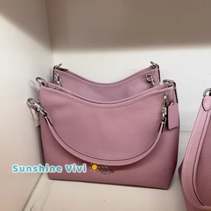 Neu mit Etikett Coach Laurel Schultertasche CR148 Leder silber/flieder - Bild 1 von 13