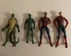 Spiderman Movie Figures Lot (4) 2002 Toy Biz Green Goblin Lizard