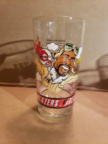 Vtg. '93-94’ Promo Glass BUCK WILLIAMS Portland Trail Blazers Dairy Queen Cover