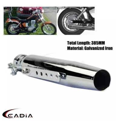 Motorcycle Taper Vintage Exhaust Muffler For Harley Chopper Bobber Cafe Racer - Image 1 of 4