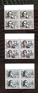 France 1963 - No. 1432‑1434 - Famous Personalities- MNH - 4 blocks - Picture 1 of 1