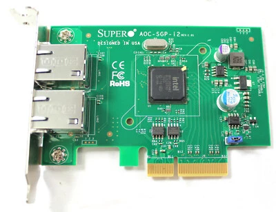 SuperMicro AOC-SG-i2 2x RJ-45 PCIe 2.0 x4 Low Profile - Image 1 of 4