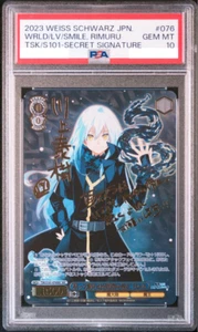Lámina PSA10 Graduada Blanca Schwarz Firmada por Rimuru 2023 SAKE OF A WORLD SEC S101-076 - Imagen 1 de 2