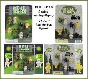 Hey Homies check out  The Real Heroes 8 - 1.25" figures in vending display Army 
