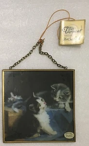 Enesco Via Vermont verspielte Kätzchen Buntglas Sonnenfänger ArtGlass Katzen 535044 - Bild 1 von 4