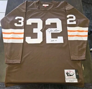 Jim Brown SIGNED HOF 1971 3/4 Sleeve 1964 Mitchell & Ness NFL Jersey JSA COA - Picture 1 of 12
