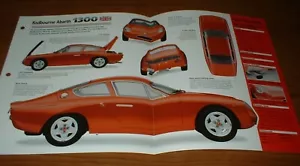 ★★1968 RADBOURNE ABARTH 1300 ORIGINAL IMP BROCHURE SPECS INFO 68 69★★ - Picture 1 of 1
