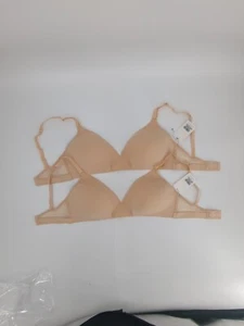 2 reggiseno vivace taglia 36DDD finitura in rete senza fili mandorla tostata nudo - Foto 1 di 4
