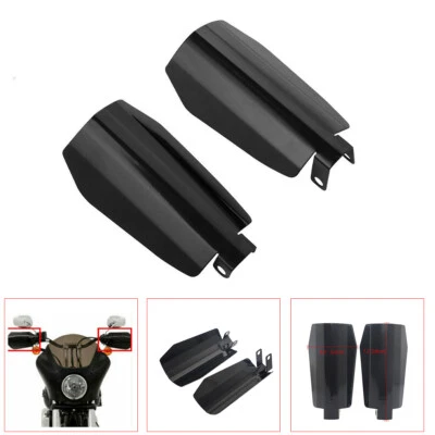 Black Coffin Cut Hand Guards For Harley Baggers Touring Road King Street Glide Foto 1 de 4