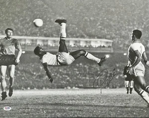 PELE SIGNED 16X20 PSA DNA ICONIC ACTION BICYCLE KICK PHOTOGRAPH CBD BRAZIL - Picture 1 of 1