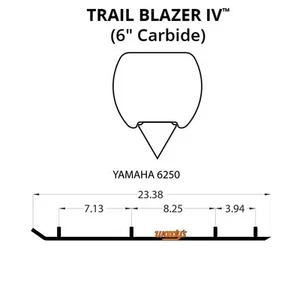 Woodys Trail Blazer IV Flat-Top Carbide Runners for 1989-1999 Yamaha CS340E - Picture 1 of 2