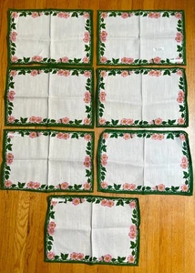 Lot of 7--Villeroy & Boch Wild Rose Cloth Napkins - Picture 1 of 2